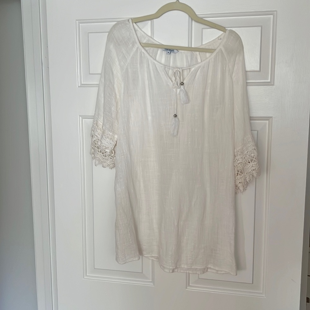 swimsuit coverup with lace details